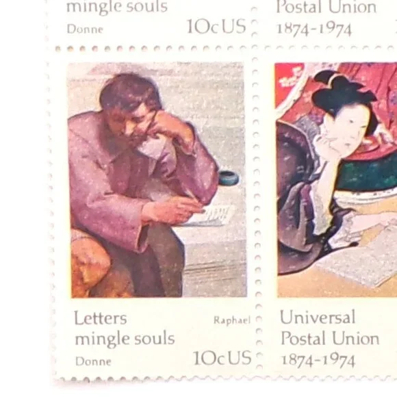 1974 -US#1530 - 37 - 10c Universal Postal Union Plate Block of 8 - Picture 7 of 10